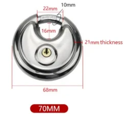 Robustes Vorhängeschloss aus Edelstahl – Sicheres Rundschloss