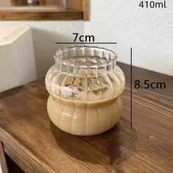 Robustes Wasserbecher-Set aus Glas – stilvolles, hitzebeständiges Trinkgeschirr für Kaffee, Tee und Saft