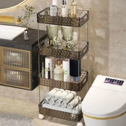 Rollendes Badezimmer-Aufbewahrungsregal – Mobiler Organizer auf Rädern