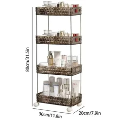 Rollendes Badezimmer-Aufbewahrungsregal – Mobiler Organizer auf Rädern