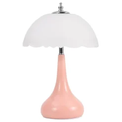 Romantische cremefarbene Tischlampe – elegantes Beleuchtungsdekor für Zuhause