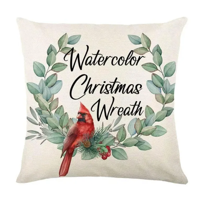 Rosa Weihnachtskissenbezüge - Festliches Kissenset
