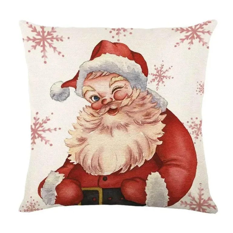 Rosa Weihnachtskissenbezüge - Festliches Kissenset