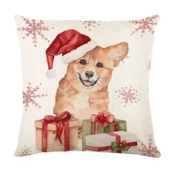 Rosa Weihnachtskissenbezüge - Festliches Kissenset