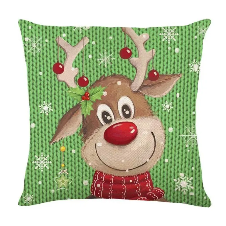 Rosa Weihnachtskissenbezüge - Festliches Kissenset