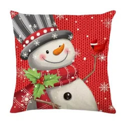 Rosa Weihnachtskissenbezüge - Festliches Kissenset