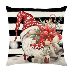Rosa Weihnachtskissenbezüge - Festliches Kissenset
