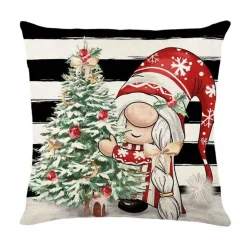 Rosa Weihnachtskissenbezüge - Festliches Kissenset
