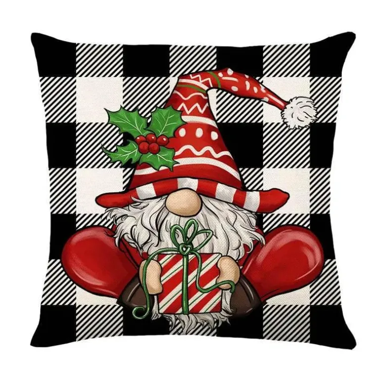 Rosa Weihnachtskissenbezüge - Festliches Kissenset