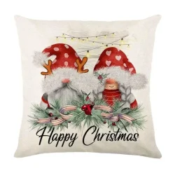 Rosa Weihnachtskissenbezüge - Festliches Kissenset
