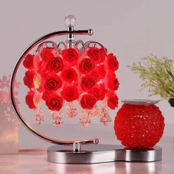 Rose Aromatherapy Lamp - Elegant Home Decor Accent