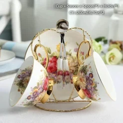 Rose Bone China Teeservice - Elegantes Porzellan-Teegeschirr