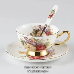 Rose Bone China Teeservice - Elegantes Porzellan-Teegeschirr