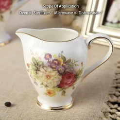 Rose Bone China Teeservice - Elegantes Porzellan-Teegeschirr