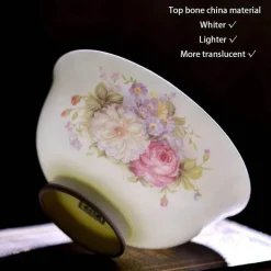 Rose Bone China Teeservice - Elegantes Porzellan-Teegeschirr