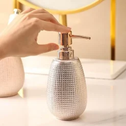 Rose Gold Bathroom Accessories Set - Elegant Decor Collection