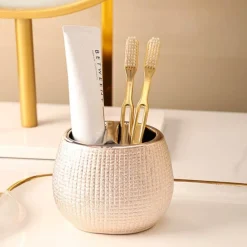 Rose Gold Bathroom Accessories Set - Elegant Decor Collection