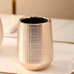 Rose Gold Bathroom Accessories Set - Elegant Decor Collection