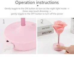 Rosenblumen-Nachtlicht - Romantisches Wohndekor