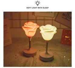 Rosenblumen-Nachtlicht - Romantisches Wohndekor