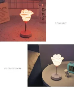 Rosenblumen-Nachtlicht - Romantisches Wohndekor