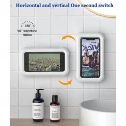 Rotatable Waterproof Shower Phone Holder - Bathroom Accessory