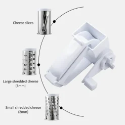 Rotierende Käsereibe aus Edelstahl – Küchenutensil