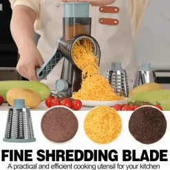 Rotierende Käsereibe aus Edelstahl – Küchenutensil