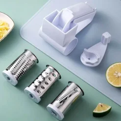 Rotierende Käsereibe aus Edelstahl – Handgehaltene Mehrzweckmühle