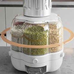 Rotierender Getreidevorratsspender - 6-Fach-Organizer für die Speisekammer