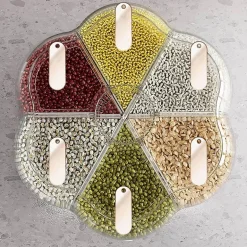 Rotierender Getreidevorratsspender - 6-Fach-Organizer für die Speisekammer