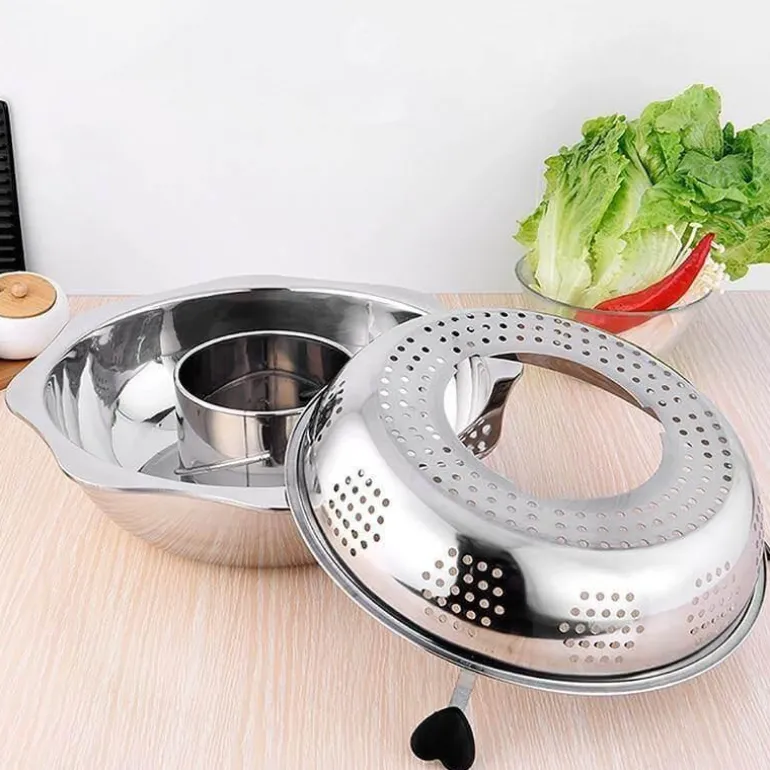 Rotierendes Hot Pot-Kochgeschirr aus Edelstahl – Easy Cook Küchenwerkzeug