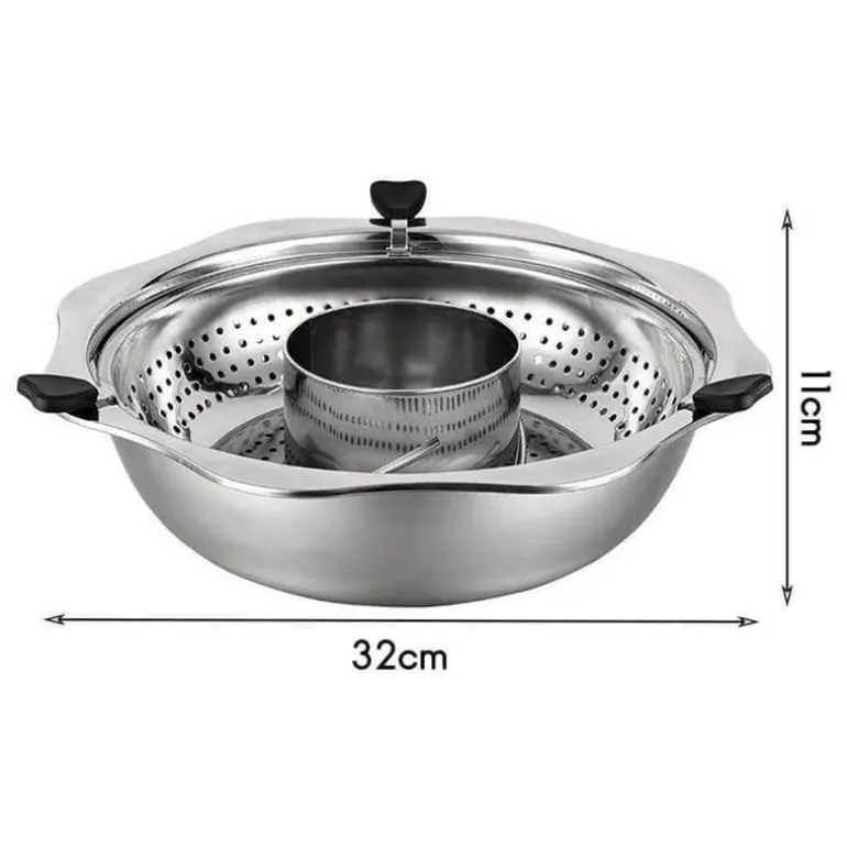 Rotierendes Hot Pot-Kochgeschirr aus Edelstahl – Easy Cook Küchenwerkzeug