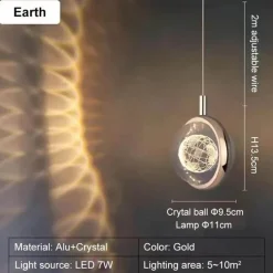 Rotierendes Kristall-LED-Stimmungslicht – Romantisches Wohndekor