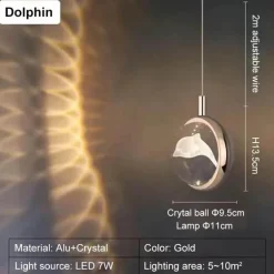 Rotierendes Kristall-LED-Stimmungslicht – Romantisches Wohndekor