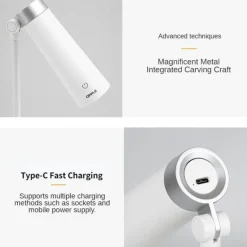 Rotierendes USB-Nachtlicht - Schreibtischlampe mit einstellbarer Helligkeit