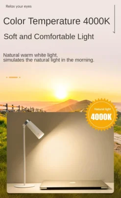 Rotierendes USB-Nachtlicht - Schreibtischlampe mit einstellbarer Helligkeit