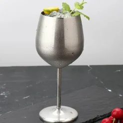 Rotweinkelch aus Edelstahl mit großem Fassungsvermögen, 500 ml, Trommelform