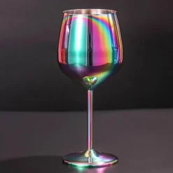 Rotweinkelch aus Edelstahl mit großem Fassungsvermögen, 500 ml, Trommelform