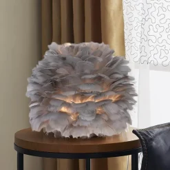 Rounded Feather Table Lamp - Elegant Lighting Fixture