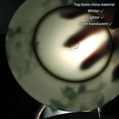 Royal Bone China Geschirrset - Europäischer Pastoralstil mit Besteck