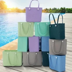 Rubber Beach Tote Bag – Extra große Strandtasche aus Silikon für Damen