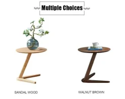 Runder Beistelltisch aus Holz – Elegantes Sofa-Dekor