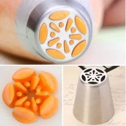 Russisches Tüllenset zum Dekorieren von Kuchen – Sahnespritztüllen für Desserts