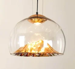 Rustic Mountain Pendant Lamp - Hanging Light Fixture