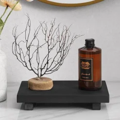 Rustic Oaklee Wooden Serving Tray - Decorative Platform Tray