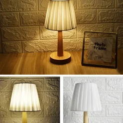 Rustikale Tischlampe aus Holz – einfache Beleuchtung aus Rohholz