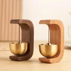 Rustikale Türklingel aus Holz – Waldlied, Heimdekoration