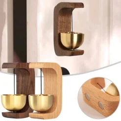 Rustikale Türklingel aus Holz – Waldlied, Heimdekoration