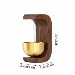 Rustikale Türklingel aus Holz – Waldlied, Heimdekoration